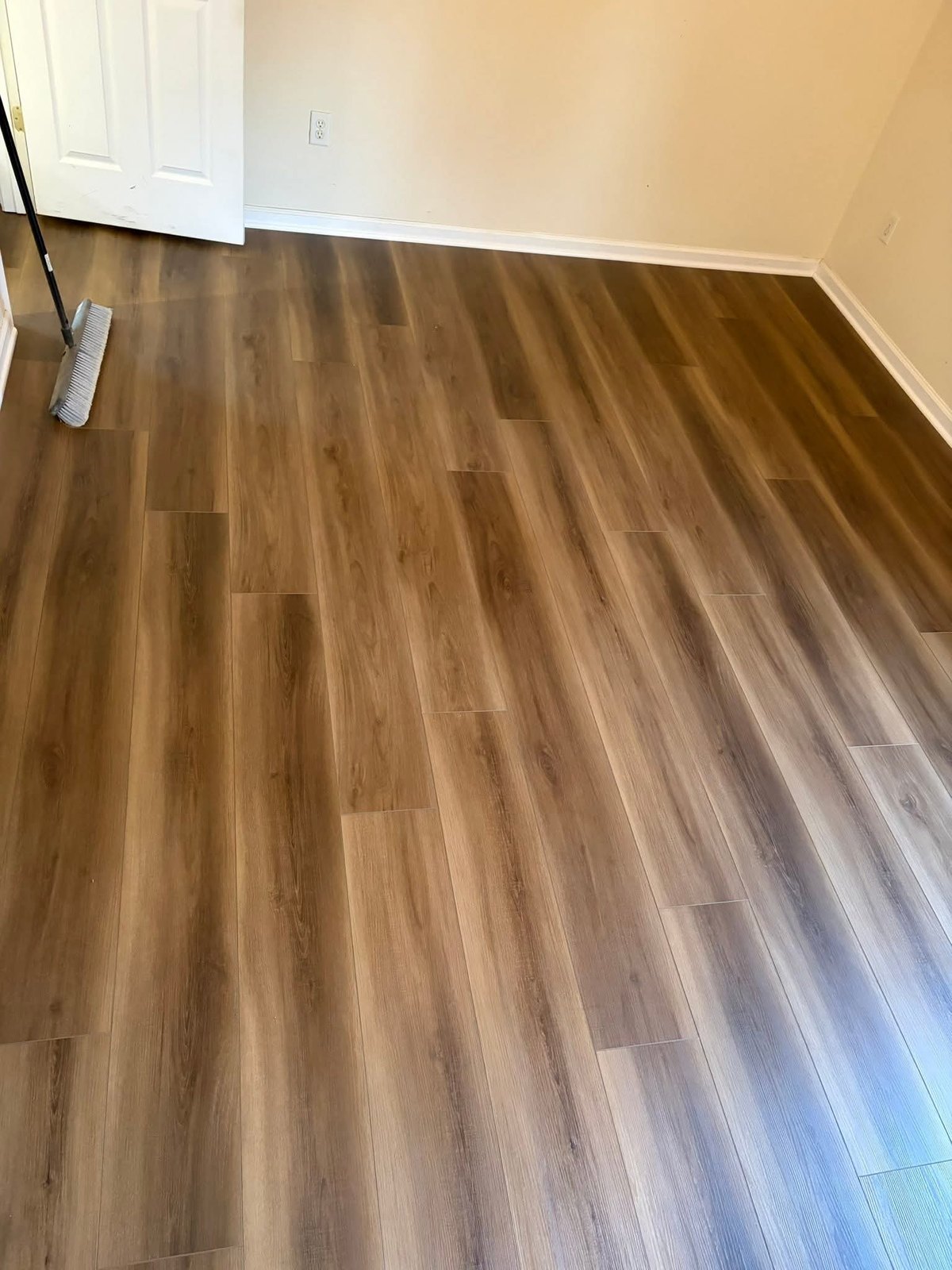 Finished wood-look flooring