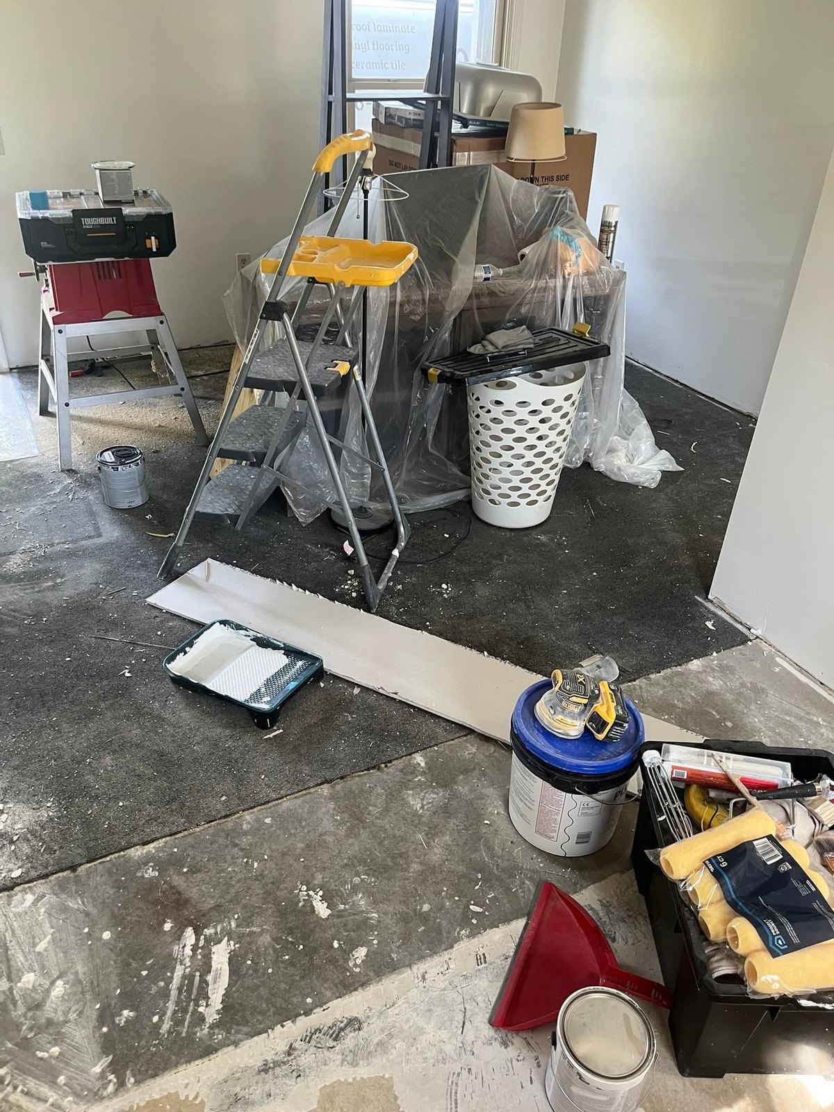 Flooring project in progress