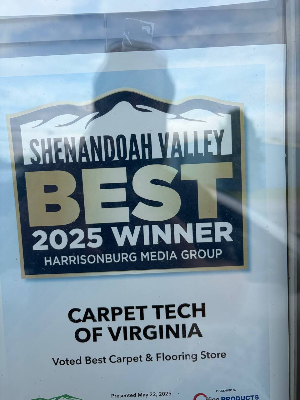 2025 Shenandoah Valley Best award for Carpet Tech of Virginia